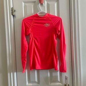 Long Sleeved bright coral pink Billabong Rashguard